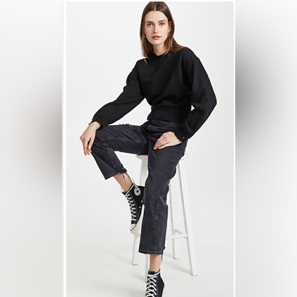DL1961 Crop Sweatshirt Black 2XL